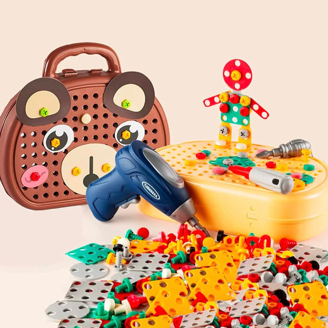 PuzzleCraft - STEM Building Toy Set with Drill & Screws