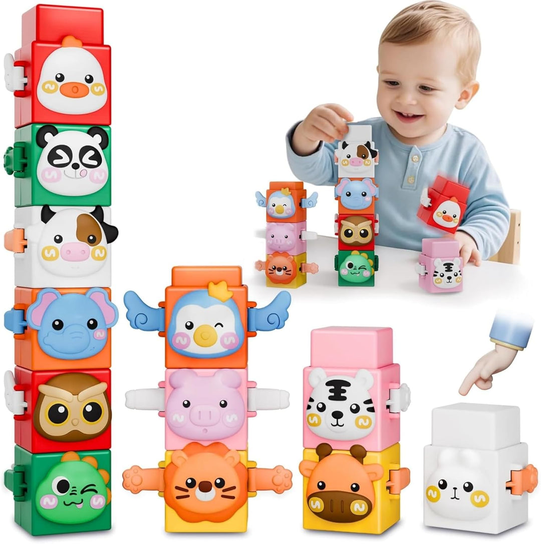 StackZoo - Educatief bouwspeelgoed - Dieren stapel set