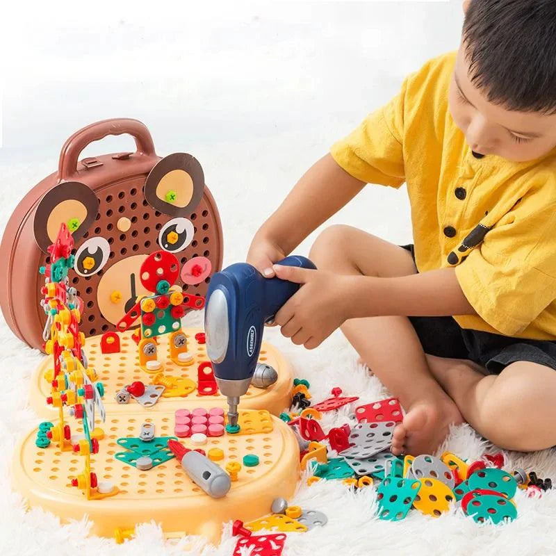 PuzzleCraft - STEM Building Toy Set with Drill & Screws