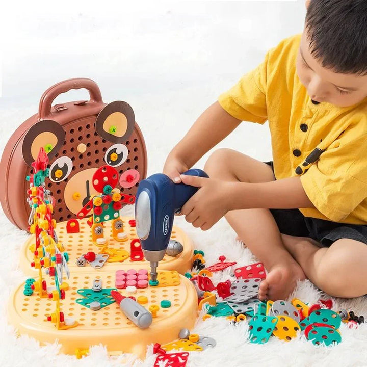 PuzzleCraft - STEM Building Toy Set with Drill & Screws