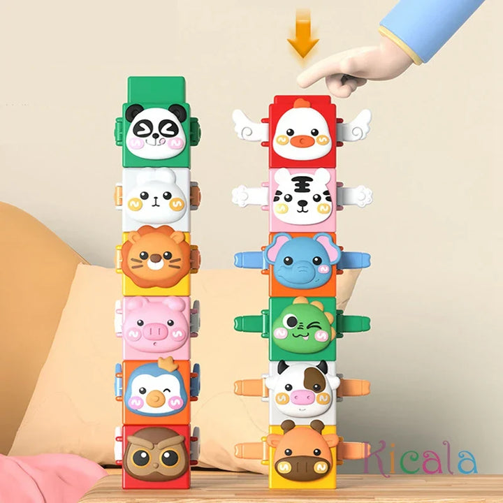 StackZoo - Educatief bouwspeelgoed - Dieren stapel set